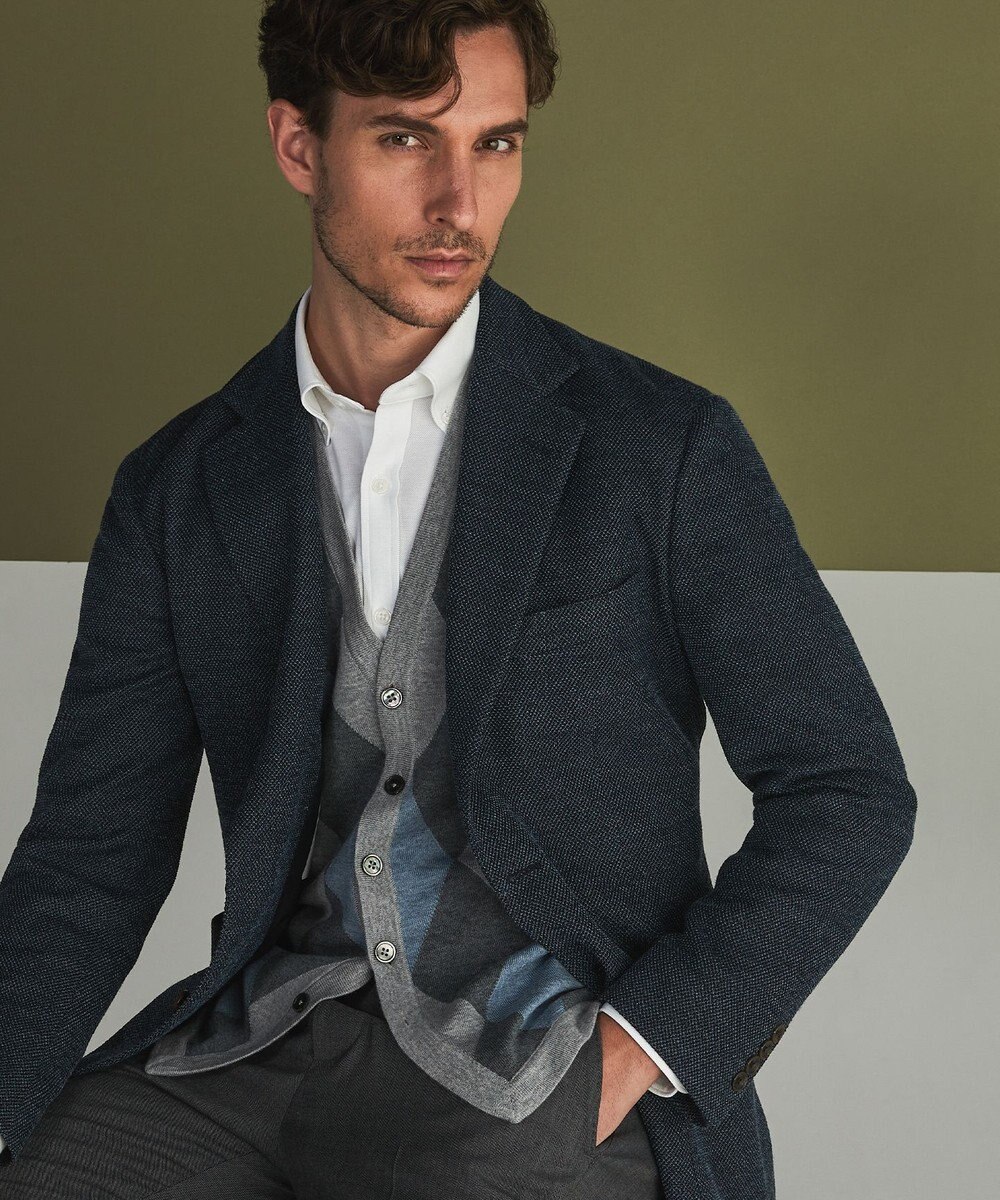 GOTAIRIKU 【家庭洗濯可能】イタリア糸 ハイゲージ ベスト 