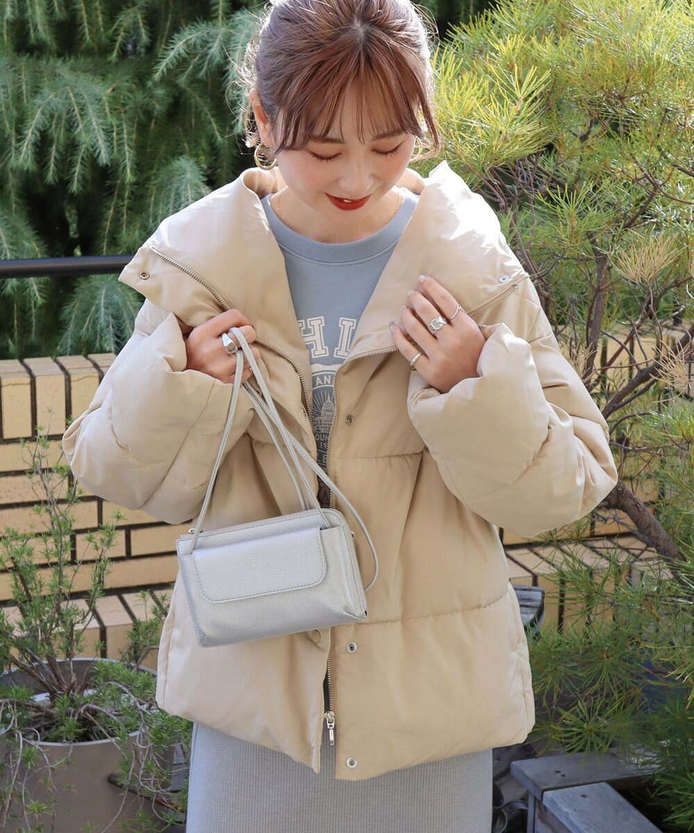 AMERICAN HOLIC リサイクル軽ポカ撥水加工スタンドショートコート 