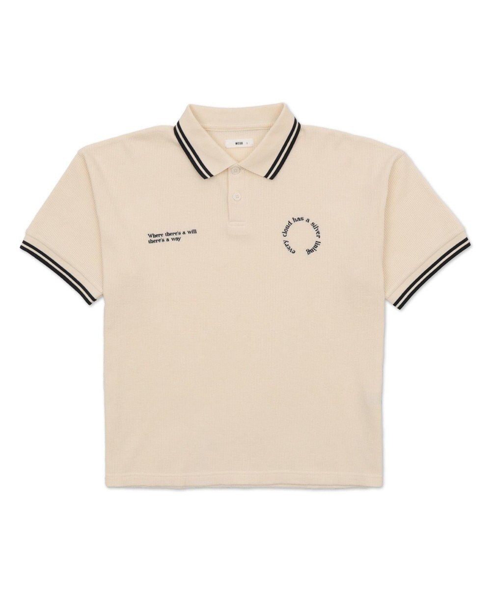 WEGO 【ユニセックス着用ITEM/MLサイズ展開】ワッフルラインポロ 