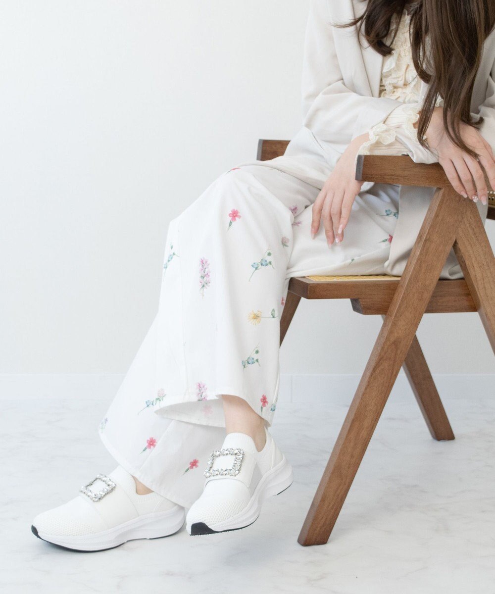 Bridget Birkin 【Bridget Birkin】ビジューバックルニットスニーカー 