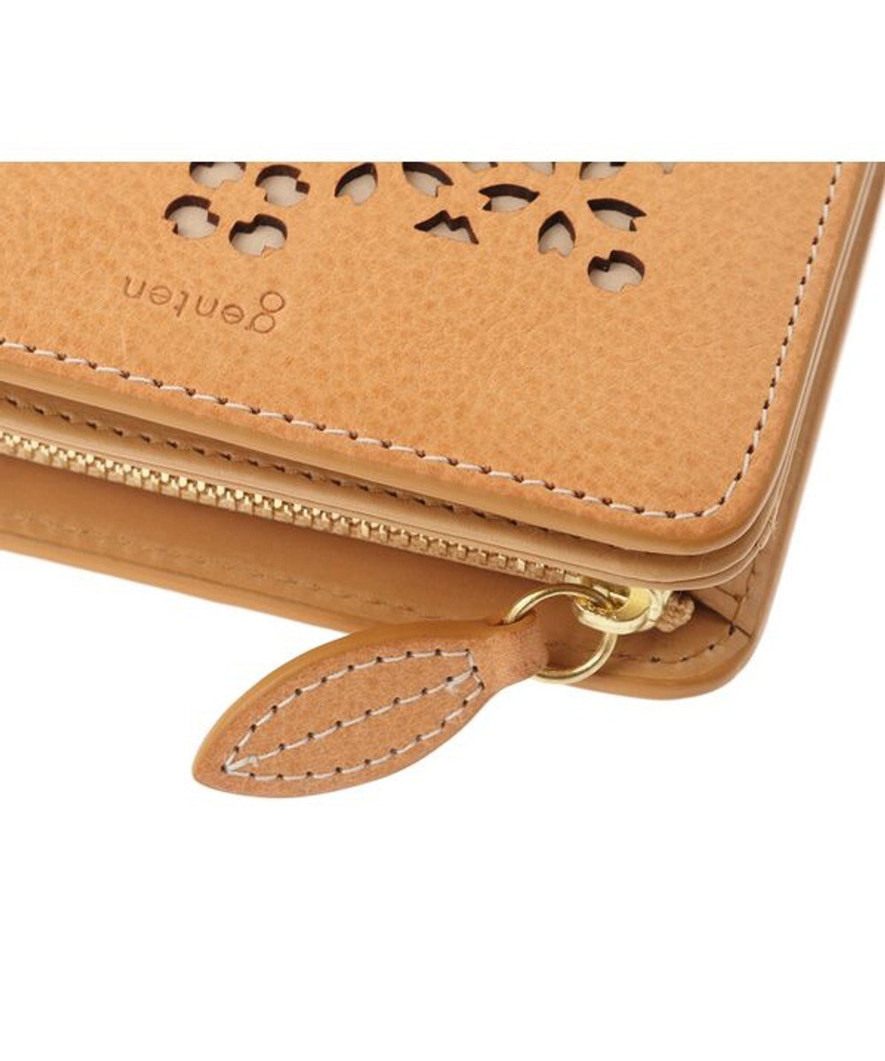 genten フラッターカットワーク 二つ折り財布 