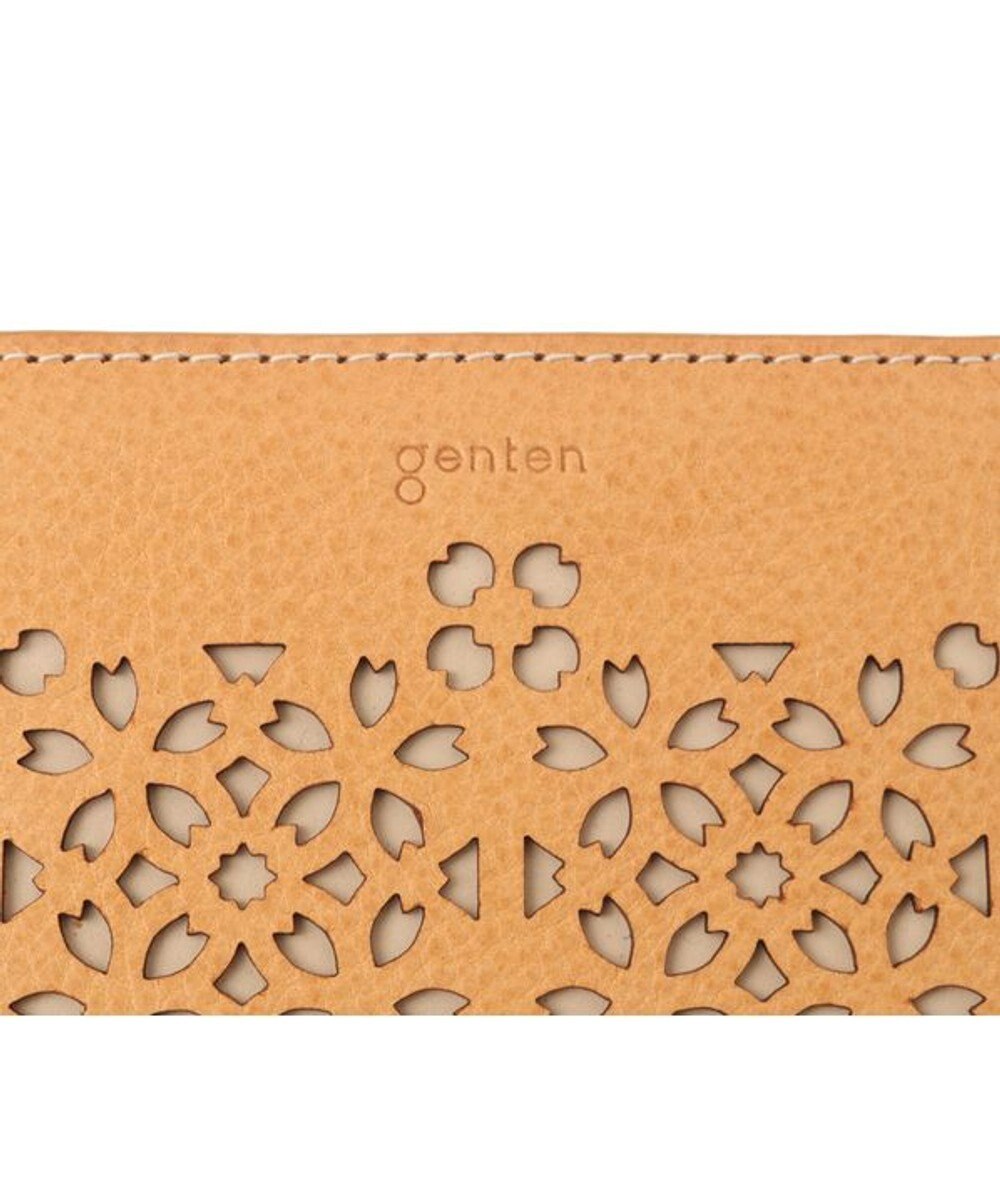 genten フラッターカットワーク 二つ折り財布 