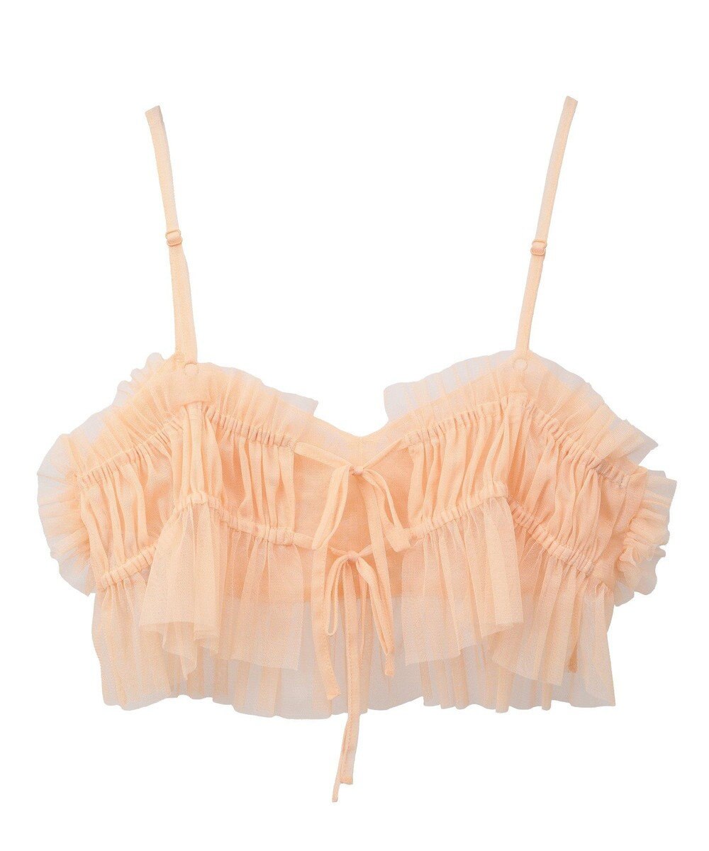 Green Parks ＳＥＴ２点チュールビスチェ＋表面感プルオーバー 