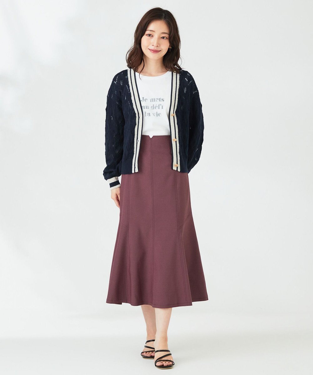 ANY SIS 【洗える】カラーMIXシャンブレー スカート 