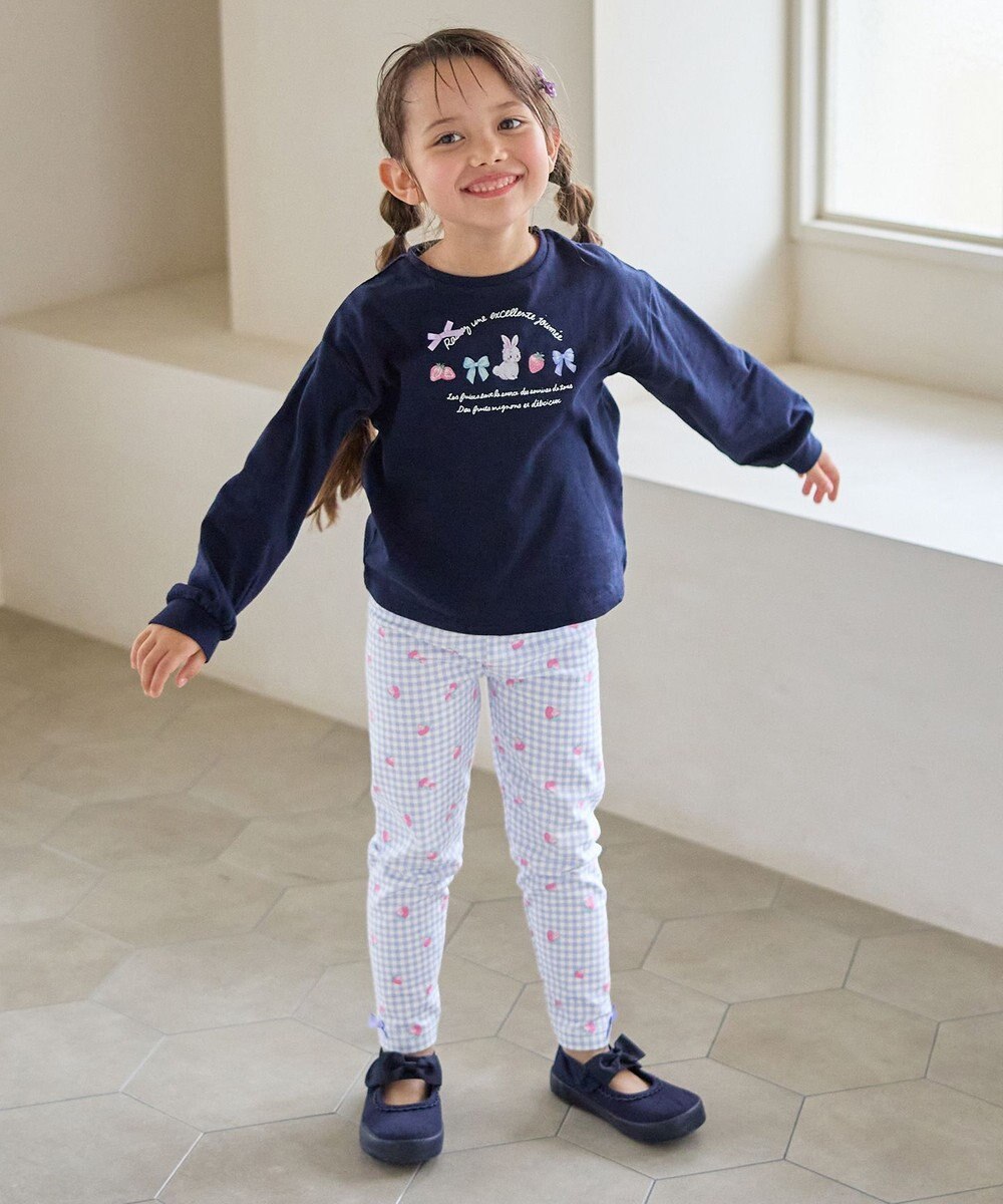 ANY KIDS 【Strawberry Collection】アートプリント 長袖Tシャツ 