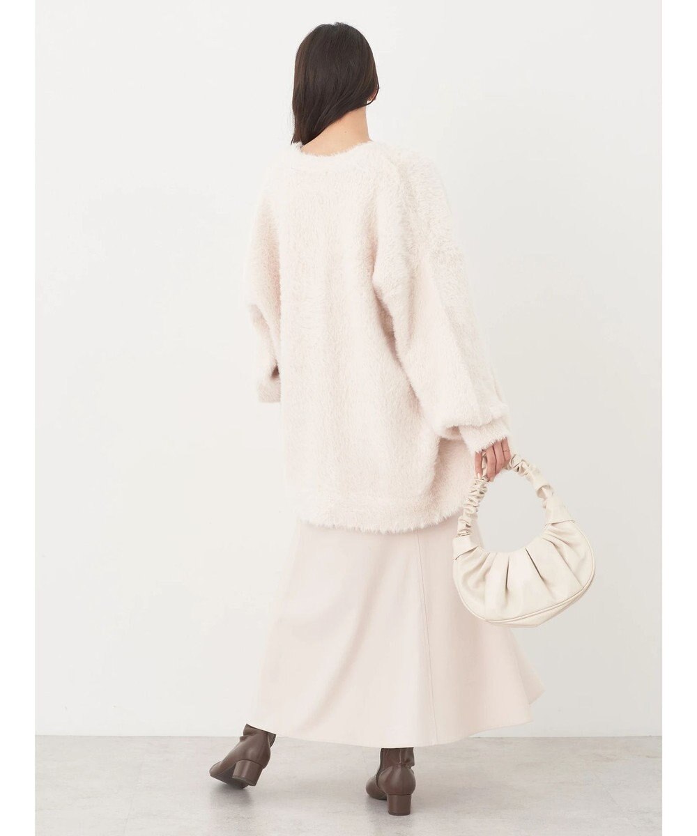 earth music&ecology ロングシャギーＶネックカーディガン 