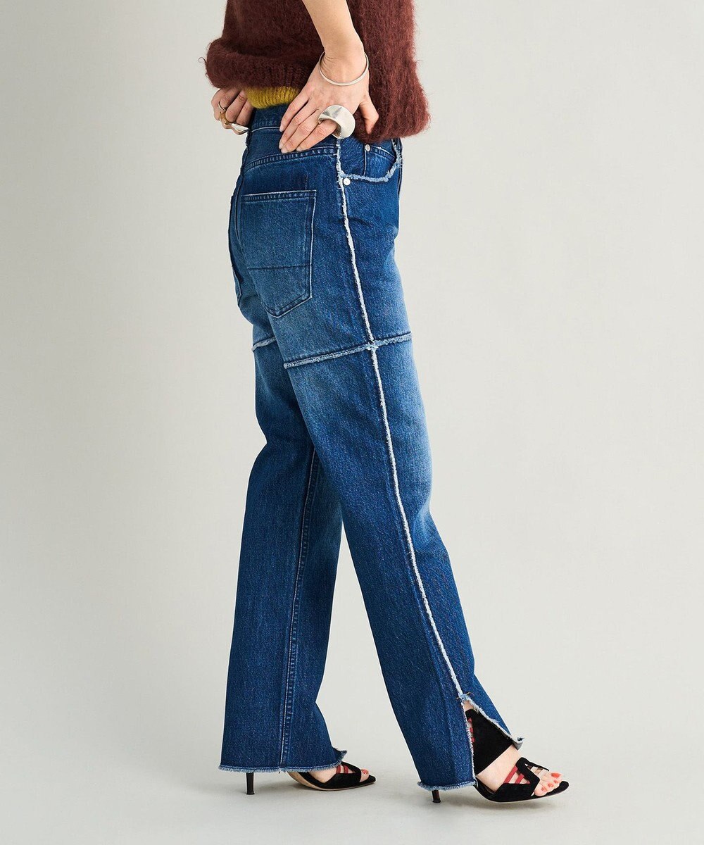 woadblue 【157】SLIT STRAIGHT REMAKE PANTS デニムパンツ 