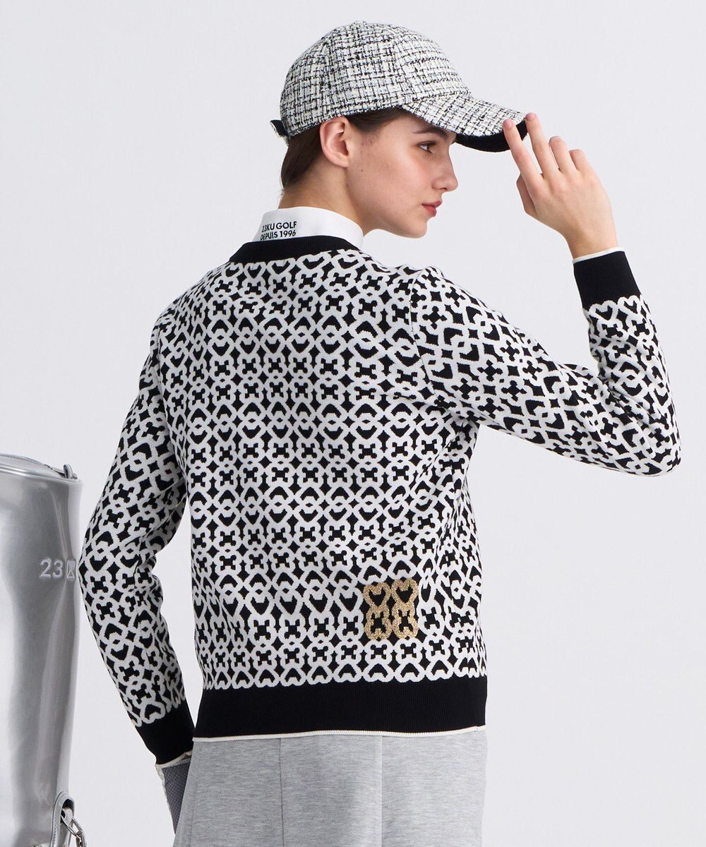 23区GOLF 【WOMEN】モノグラムジャガードセーター 