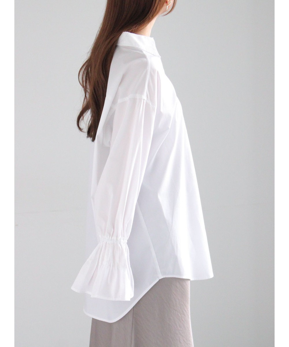 Te chichi ピンタックフレアカフスシャツ 