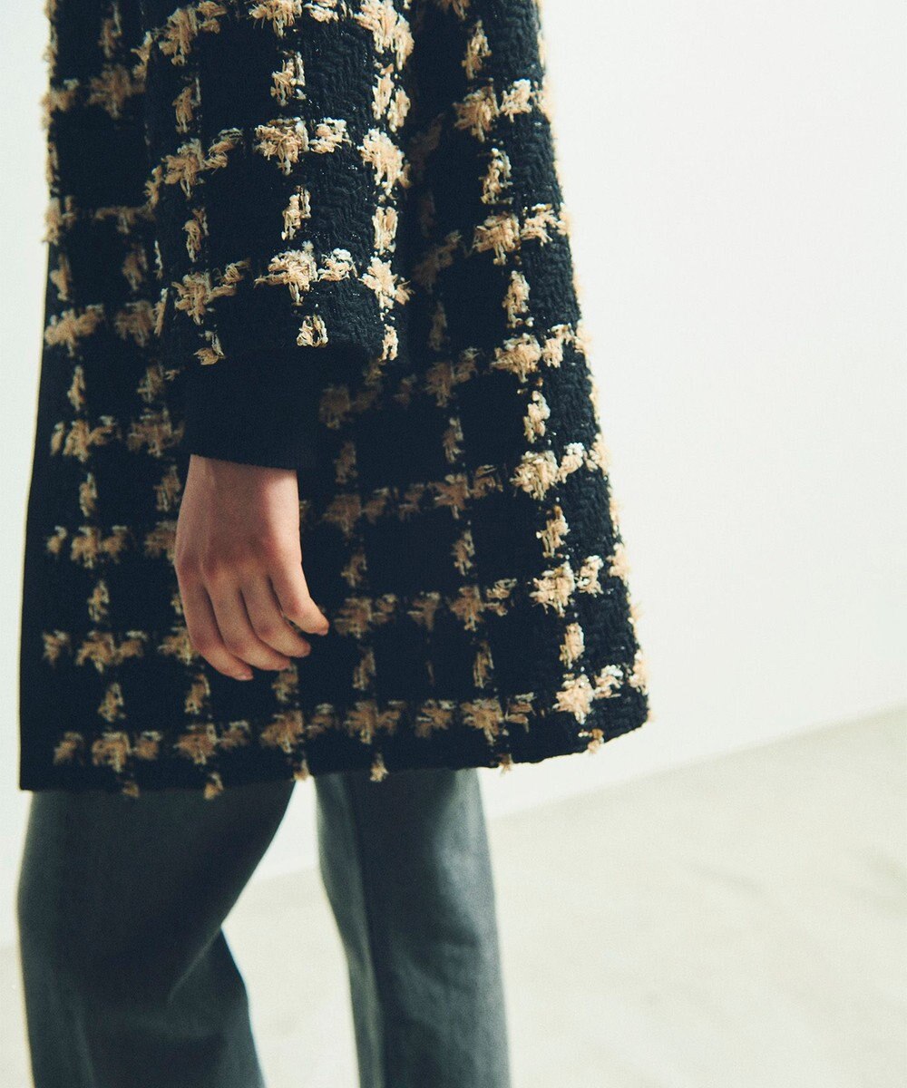 GRACE CONTINENTAL フェザーチェックツイードコート 