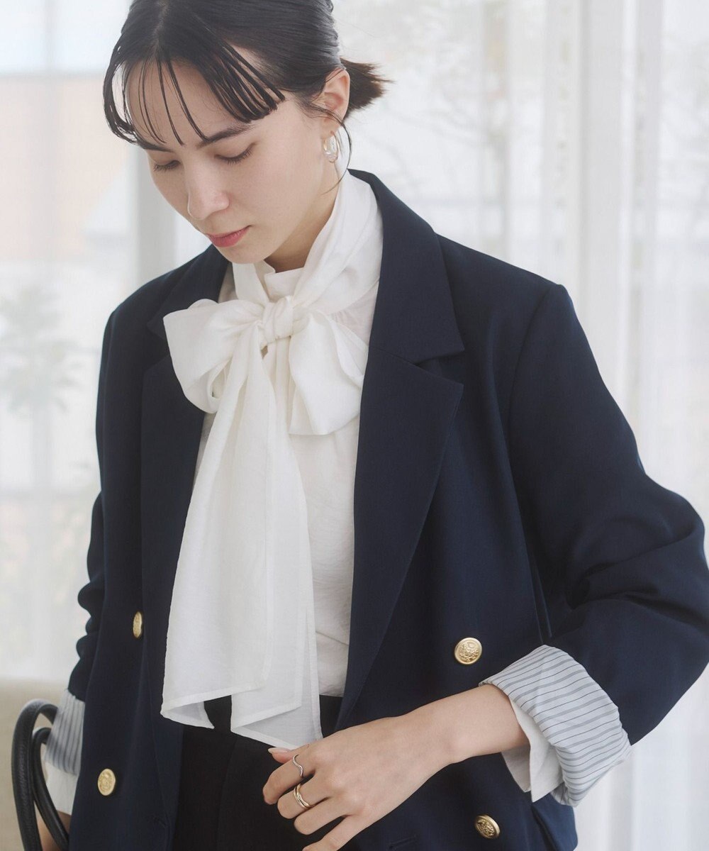 WEGO 【ANGIE VINTAGE/S/Mサイズ展開 / オケージョン対応 / セレモニー対応】ゴールドボタン テーラードジャケット / 金ボタン ダブル ブレザー 