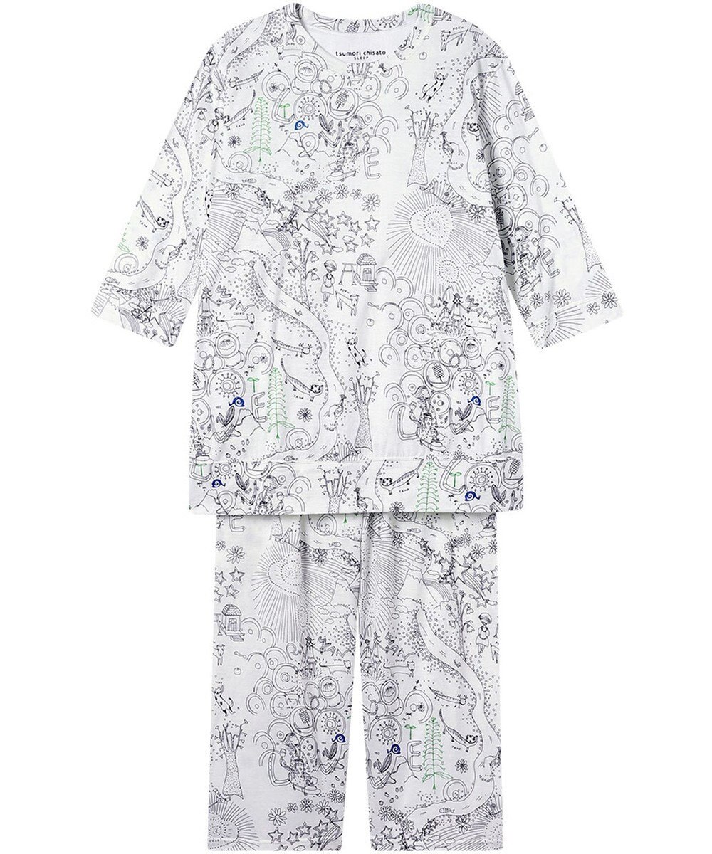 tsumori chisato SLEEP ツモリチサト パジャマ 綿100%(本体) 天竺素材 7分袖 長袖 8分丈 レディース UDT216 /ワコール 