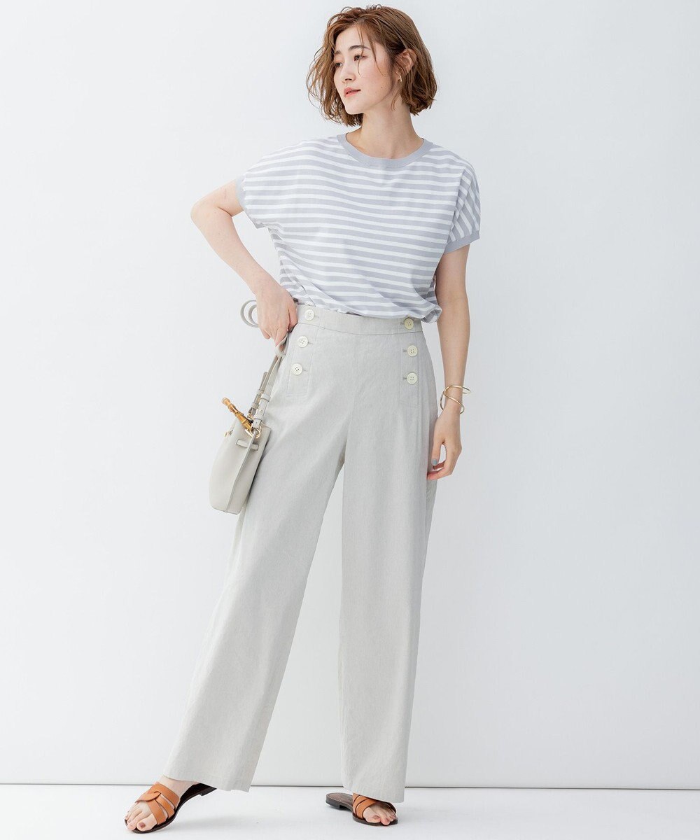 23区 【洗える/好評につき新色追加】レーヨンポリエステルストレッチ プルオーバー ニット 