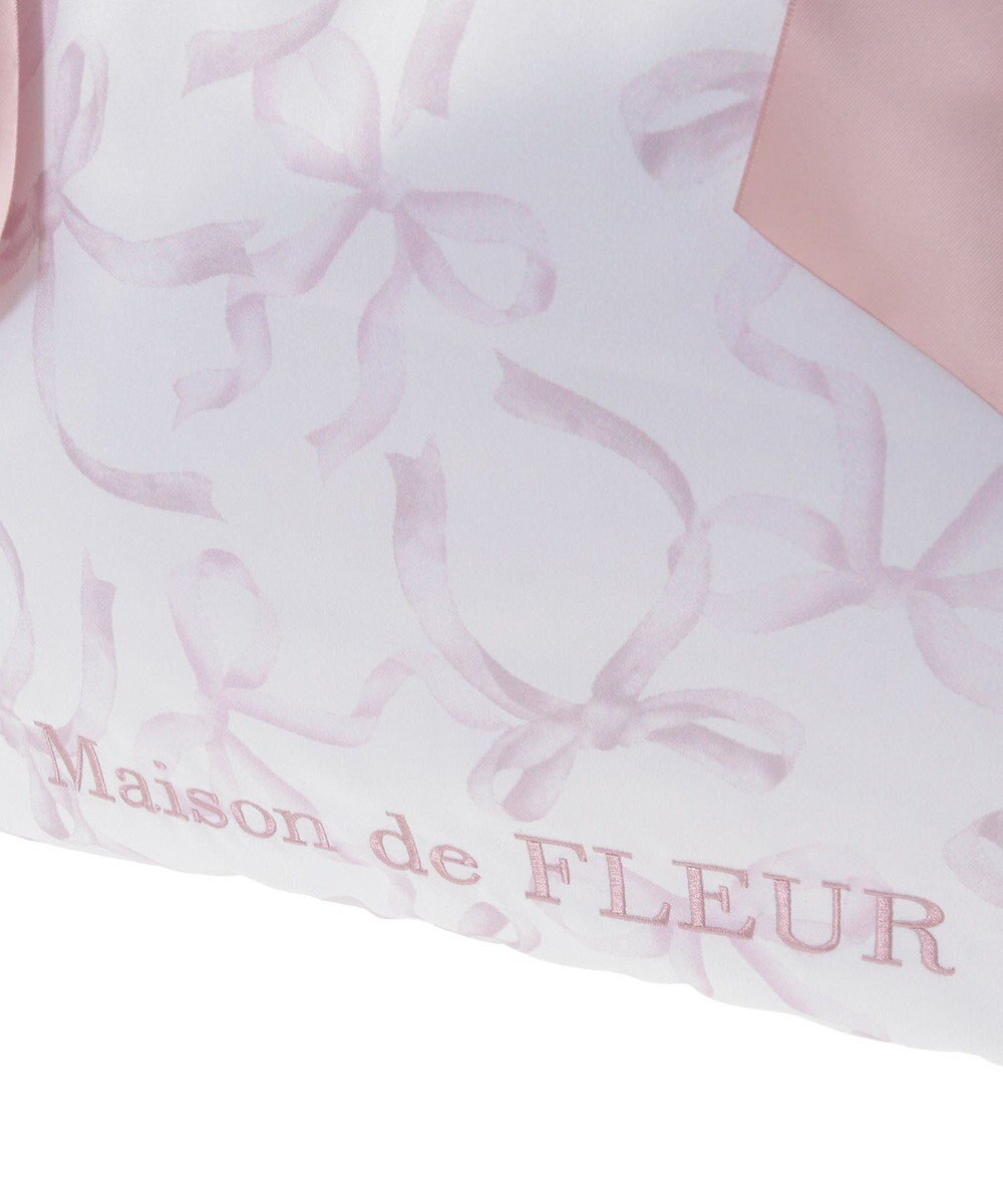 Maison de FLEUR リボン柄ダブルリボントートバッグ 