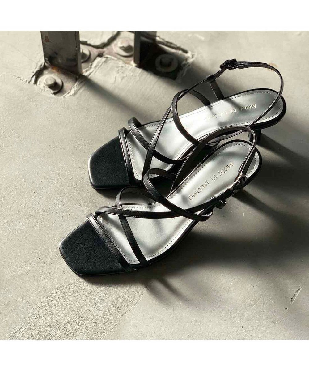 MODE ET JACOMO <MODE ET JACOMO>アシンメトリーストラップサンダル 