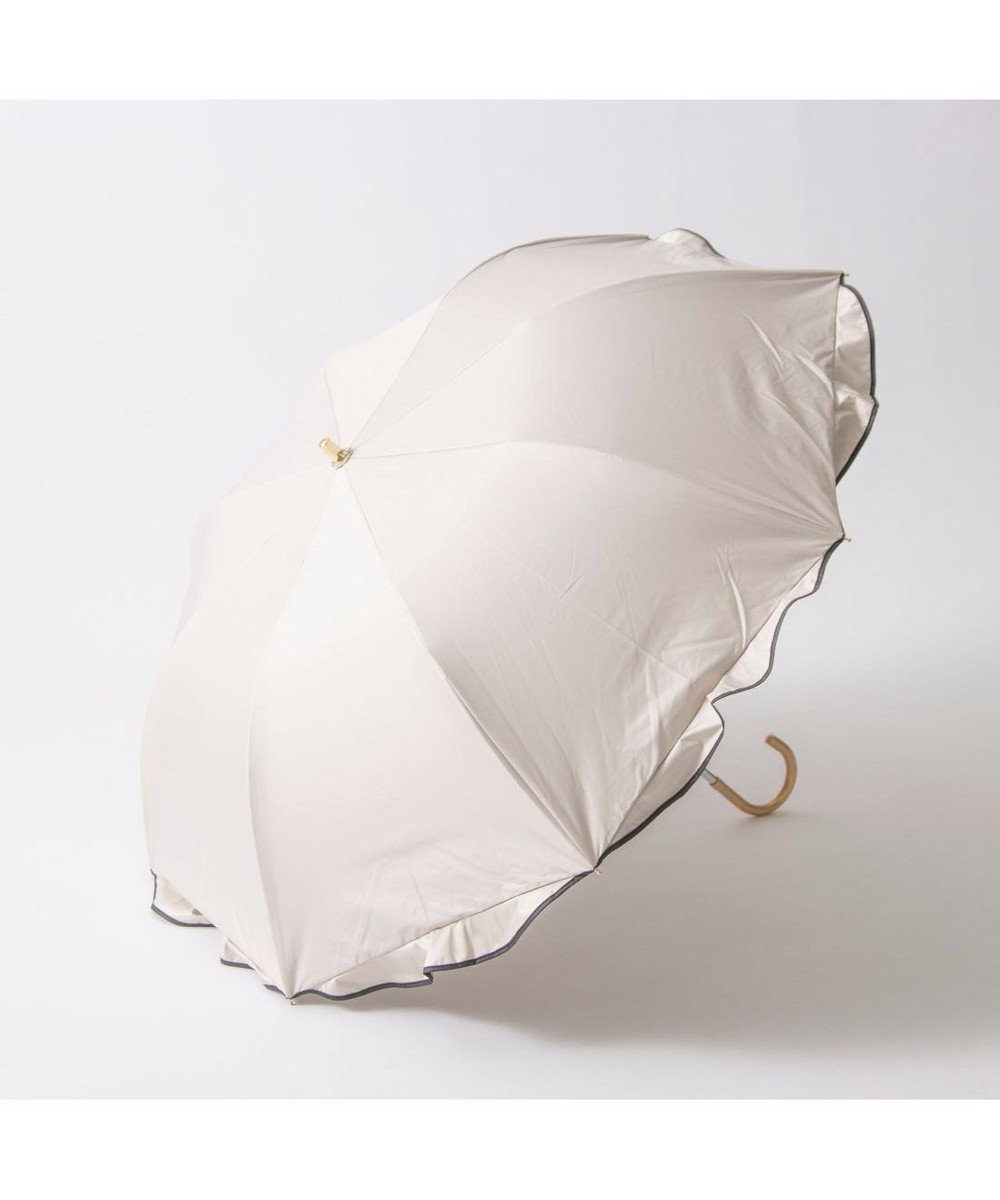 UNBILLION カシュネ cachenez / 【晴雨兼用】【日傘】 【UV カット率99.999.9％以上】PUへプラムトップレス折りたたみ傘 ベージュ