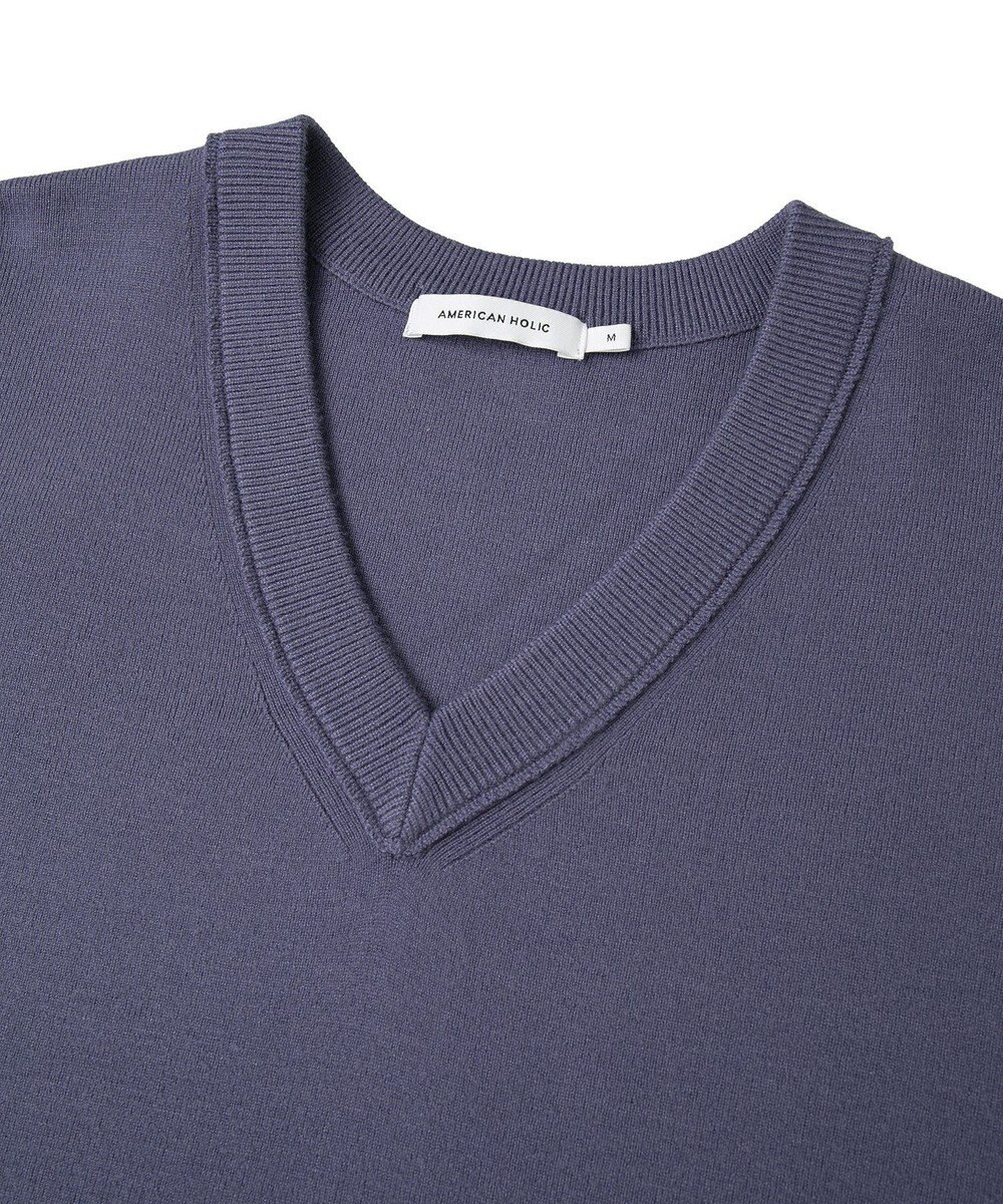 AMERICAN HOLIC バイパチVネックニットプルオーバー 