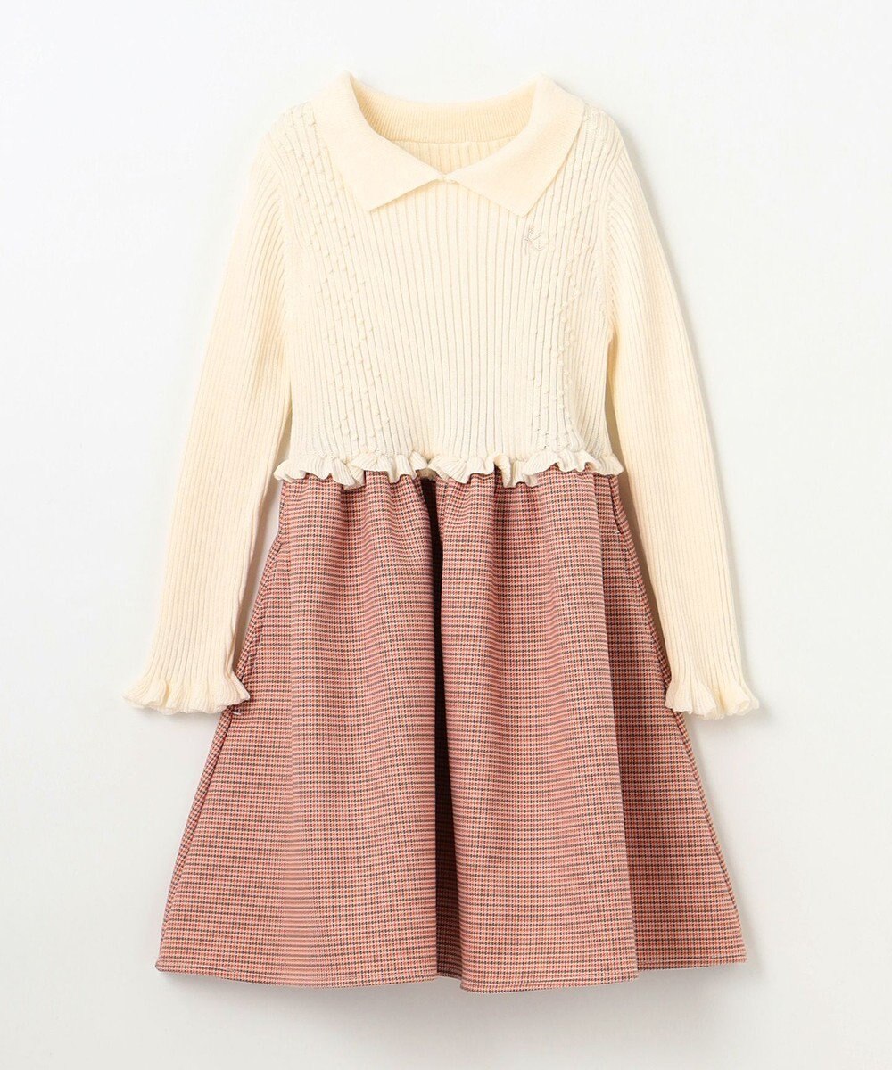組曲 KIDS 【110-140㎝】千鳥ドッキング ワンピース 