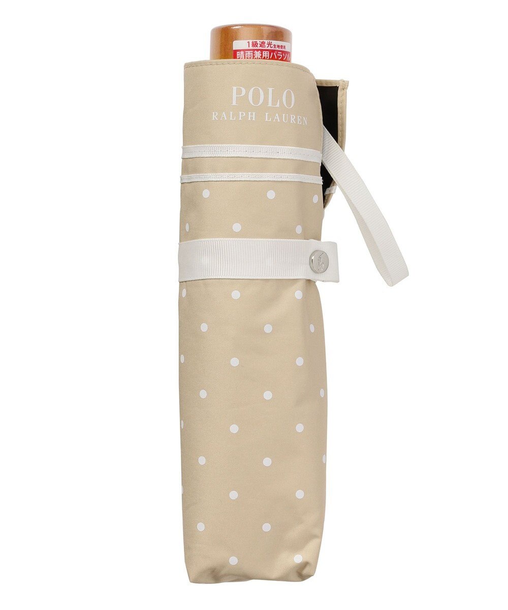 MOONBAT POLO RALPH LAUREN 晴雨兼用日傘 折りたたみ傘 ドット×グログラン／一級遮光 遮熱 UV 