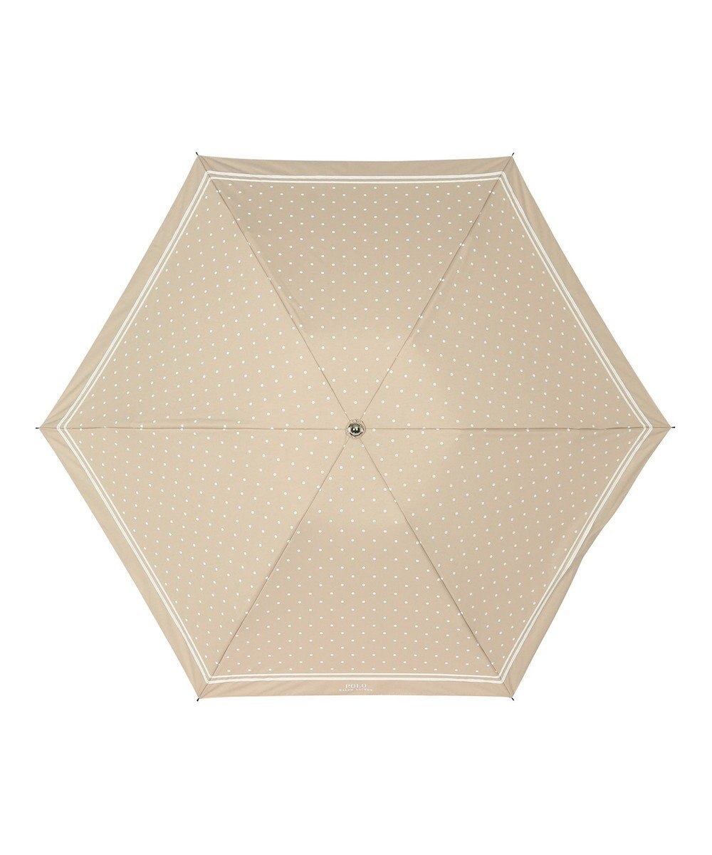 MOONBAT POLO RALPH LAUREN 晴雨兼用日傘 折りたたみ傘 ドット×グログラン／一級遮光 遮熱 UV 