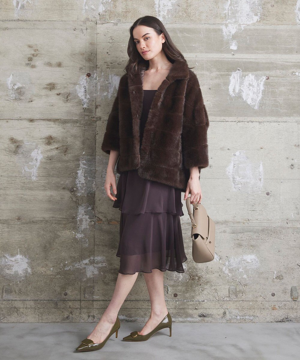 GRACE CONTINENTAL 【LOU ANDREA】フェイクショートコート 