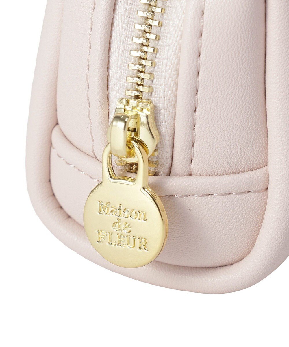 Maison de FLEUR パールビジュー合皮リボンロングポーチ 