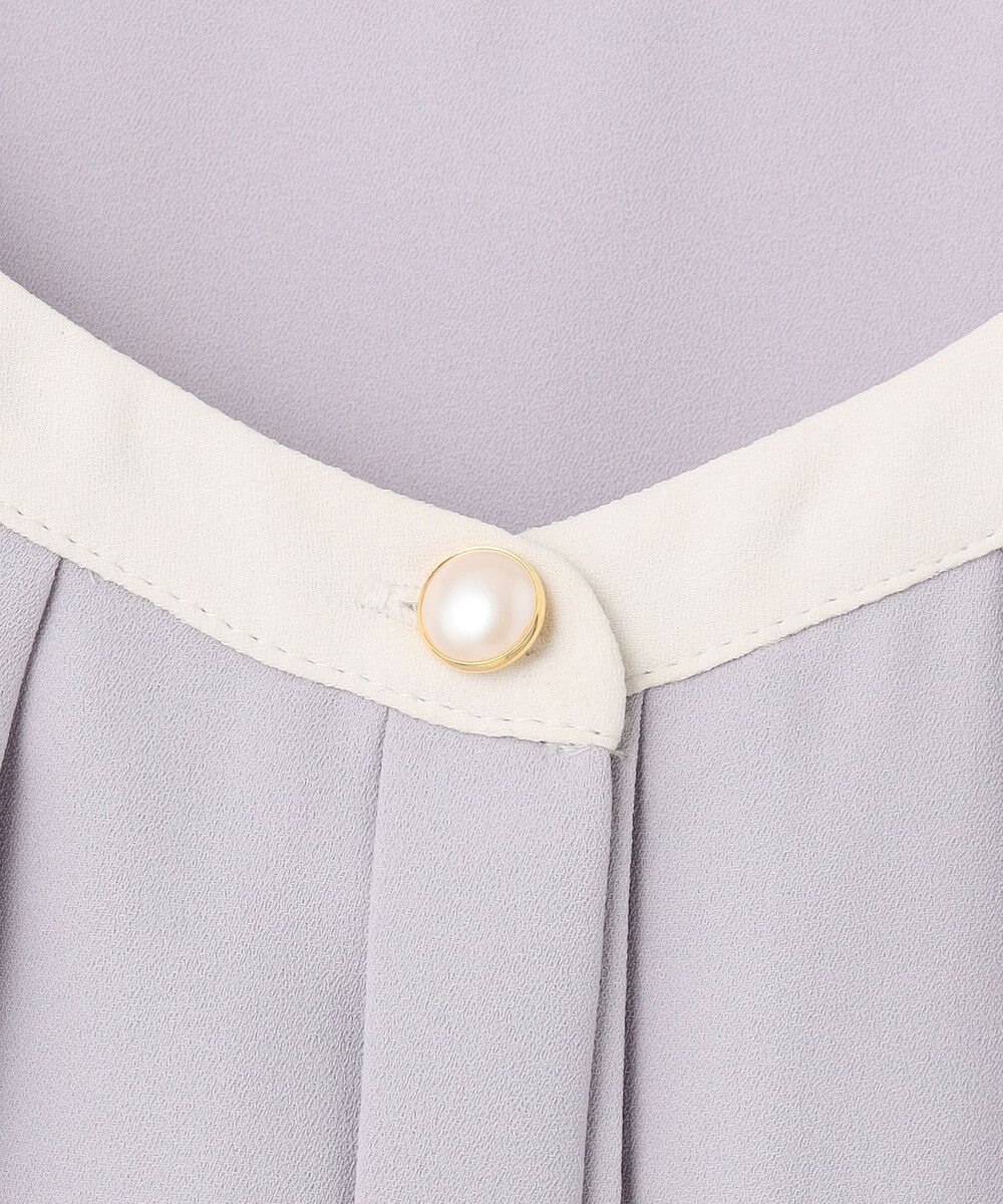 ANY SIS L 【洗える】2WAYバイカラーフレア ブラウス 