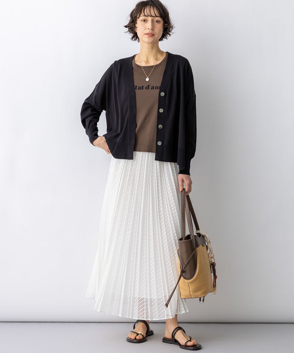 23区 【先行予約/WEB&一部店舗限定】スビンハイツイスト Vネック カーディガン 