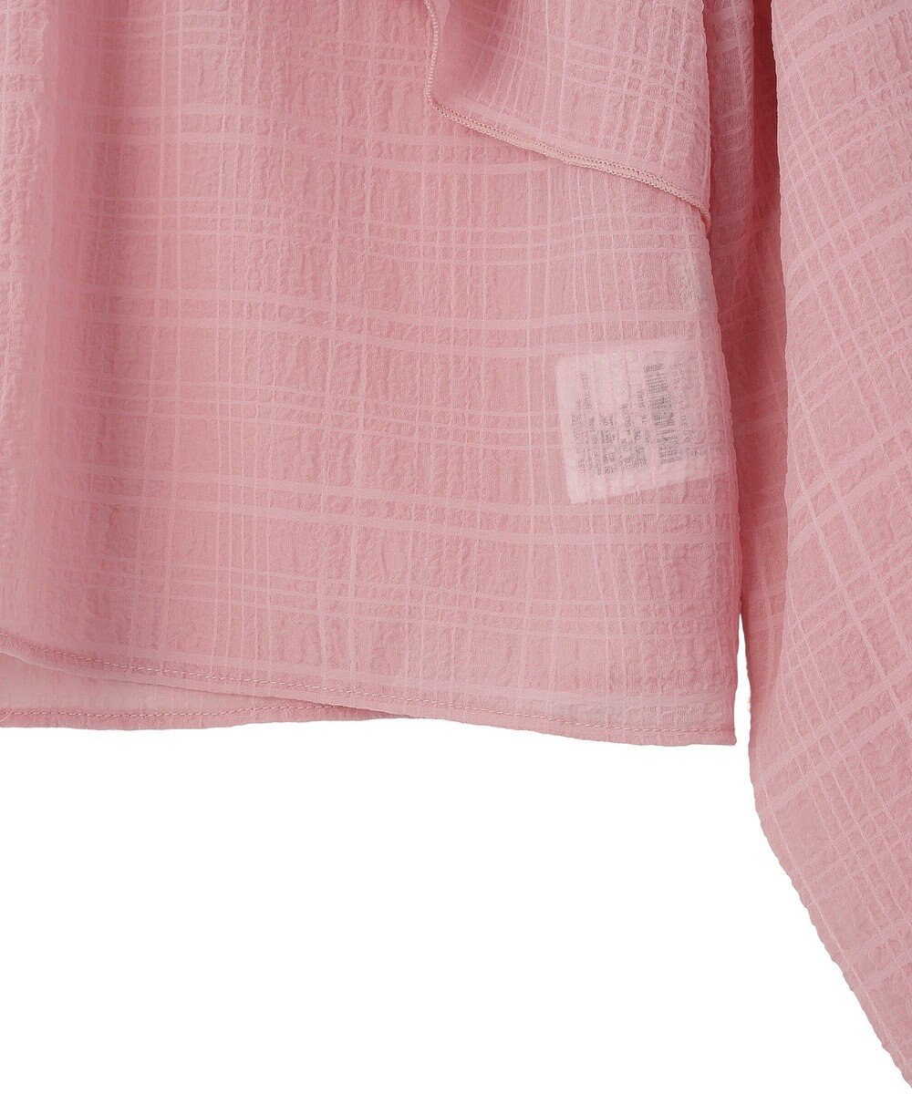 earth music&ecology シアーチェック2wayオフショルブラウス 