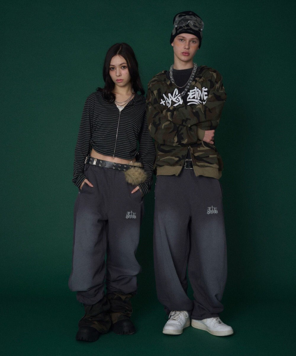 WEGO 【ユニセックス着用ITEM/ウエストゴム】ロゴスウェットパンツ 