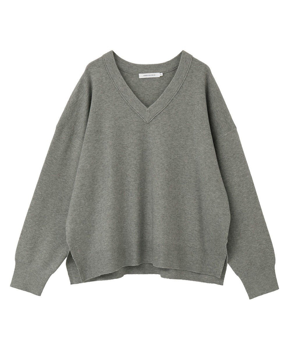 AMERICAN HOLIC バイパチVネックニットプルオーバー 