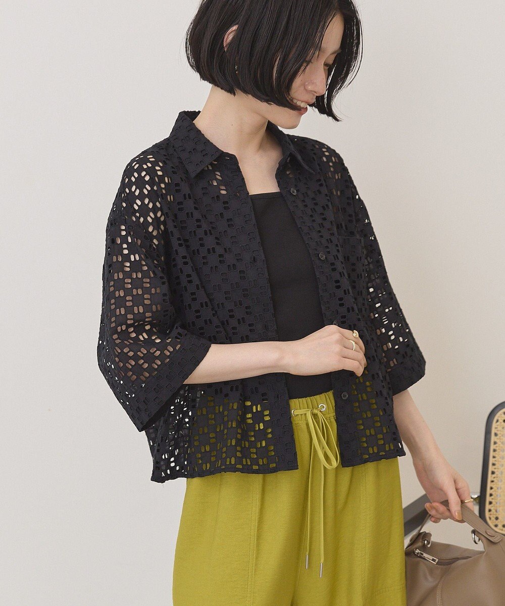 AMERICAN HOLIC 刺繍ショート半袖シャツ 