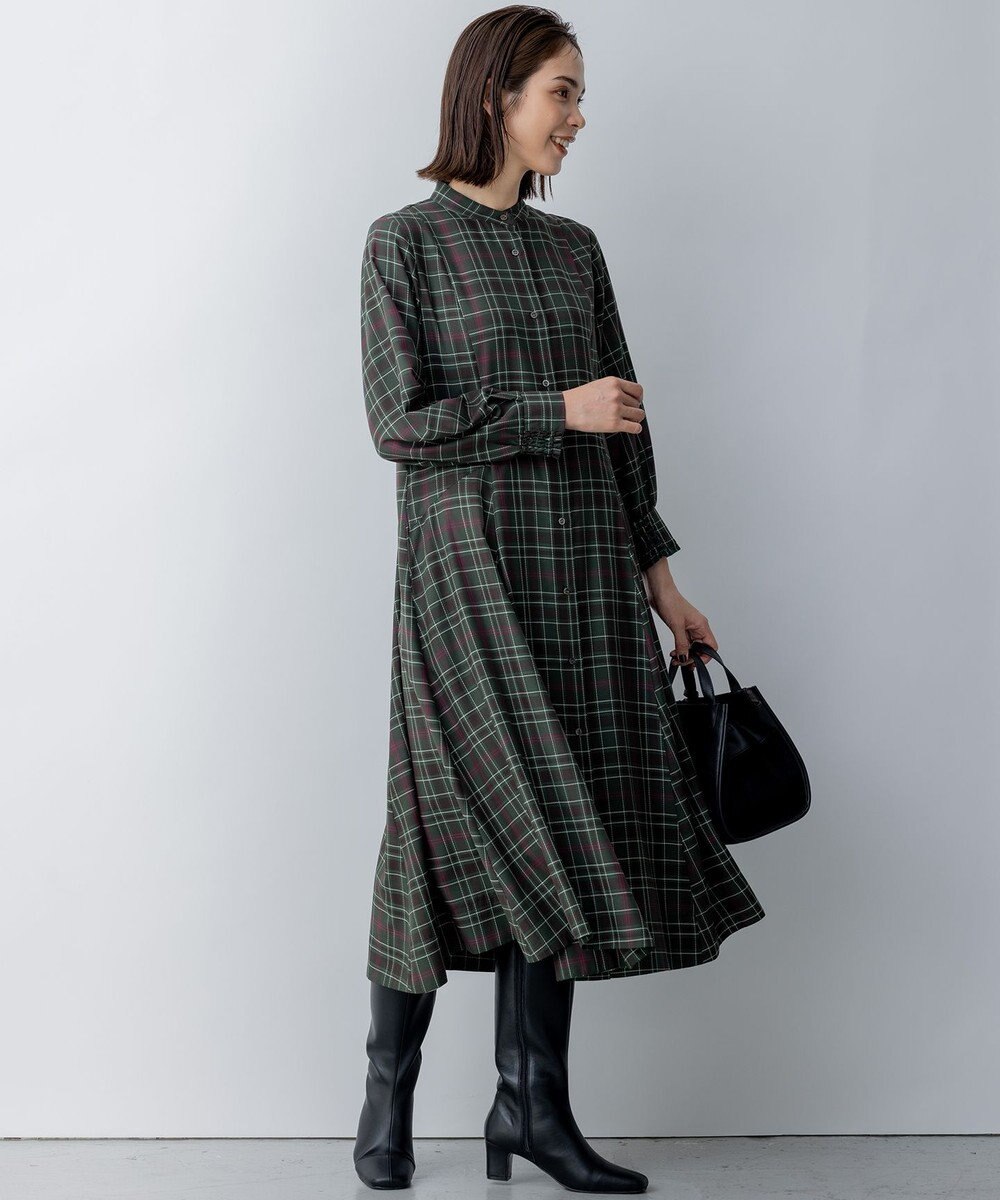 組曲 L シアーツイルチェック ワンピース 