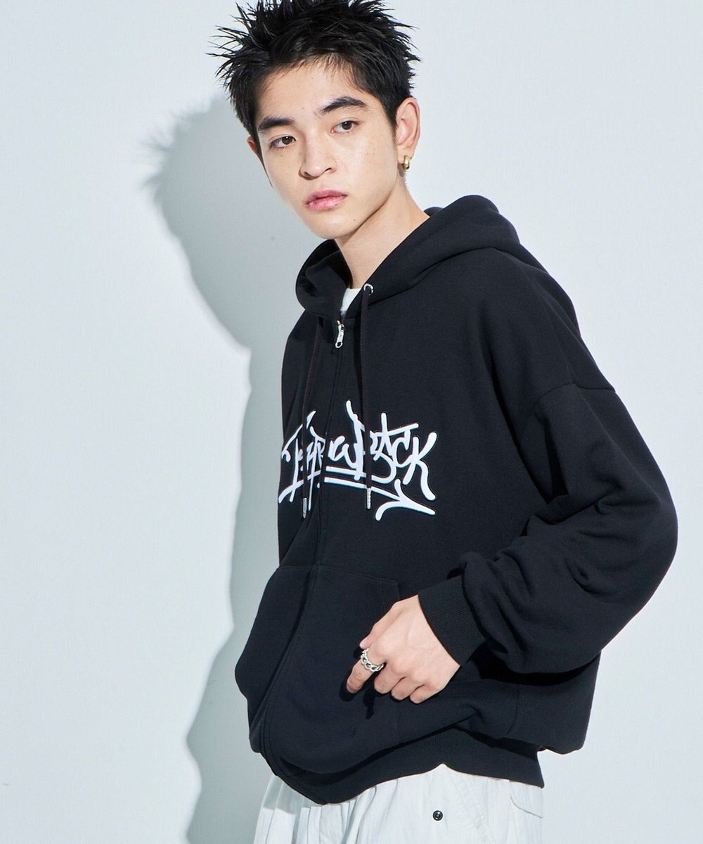 WEGO ワッペンロゴジップパーカー 