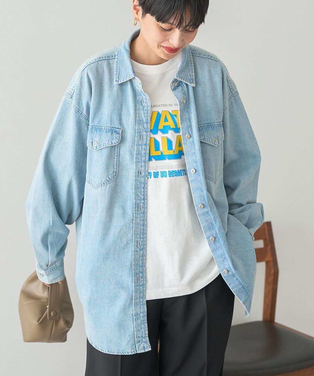 AMERICAN HOLIC Wポケットデニムシャツ 