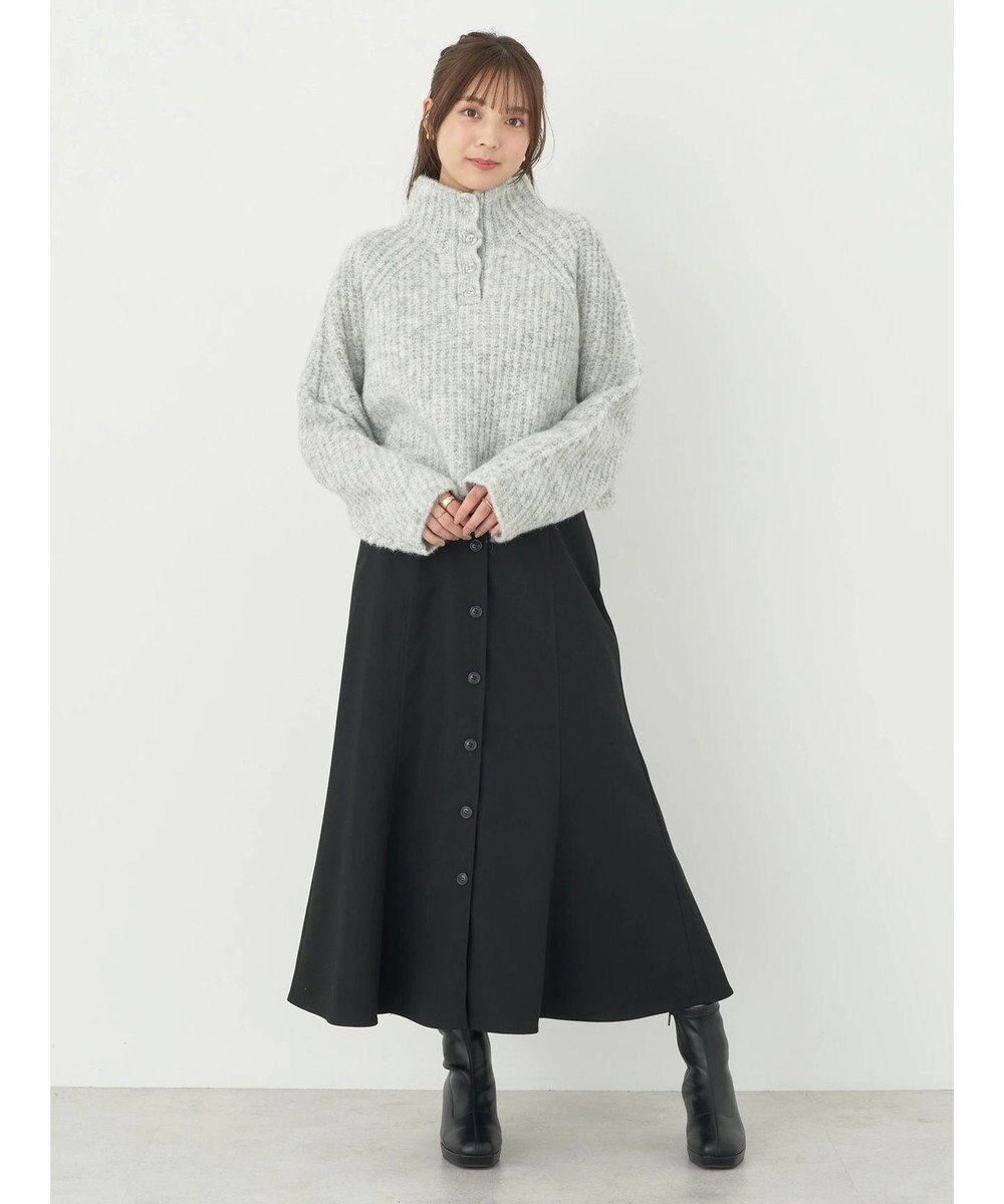 earth music&ecology フロントボタンスカート 