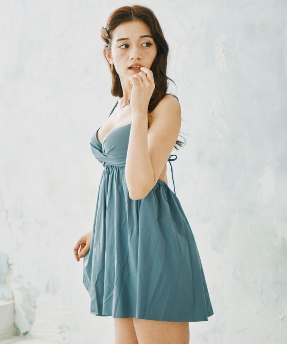 San-ai Resort（三愛水着楽園） 【WEB限定商品】【UPF50＋】ワコール共同開発ノンワイヤーなのにぷっくり美胸を作る【ダブルアップ】　ノンワイヤーAライン水着 M1 M2 L1　　【San-ai Resort（サンアイリゾート）】 