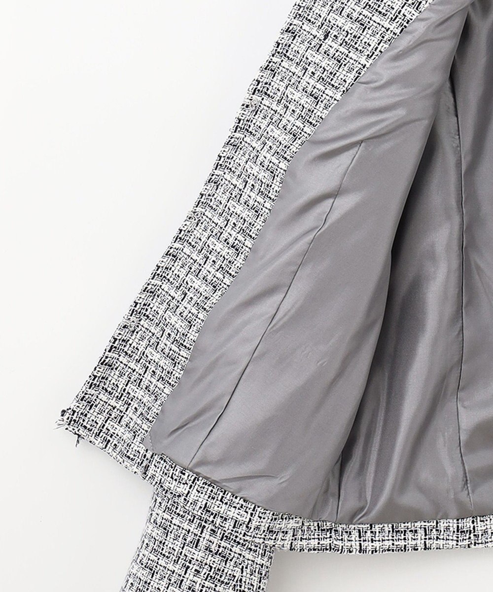 ANY ファンシーラメツイード ノーカラージャケット 