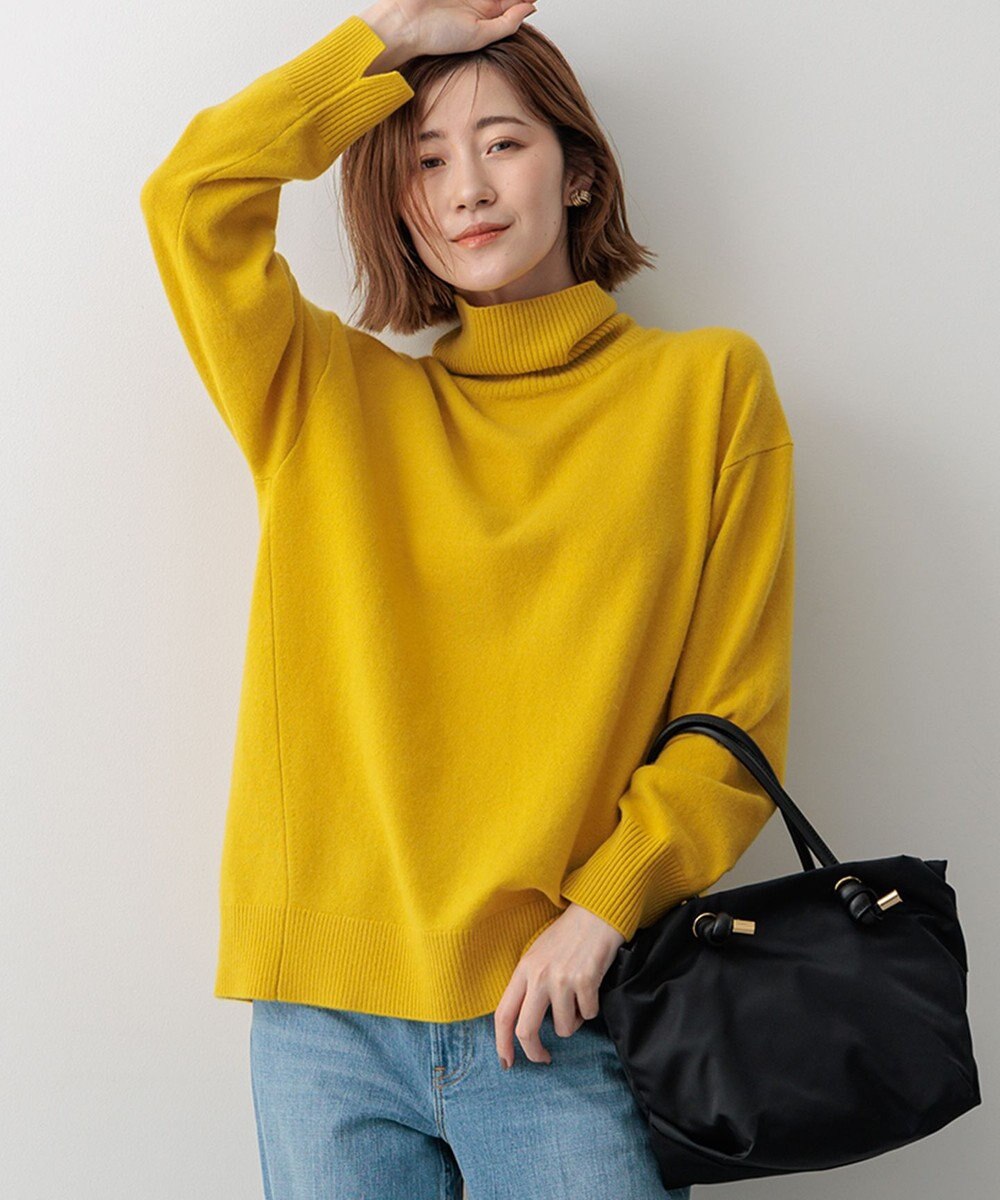 23区 L ピュアカシミヤ タートルネック  ニット 