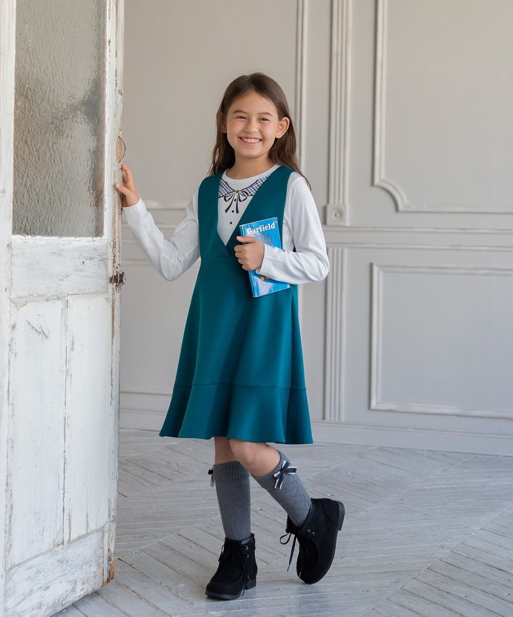 組曲 KIDS 【110-140㎝】トロンプルイユロン Tシャツ 