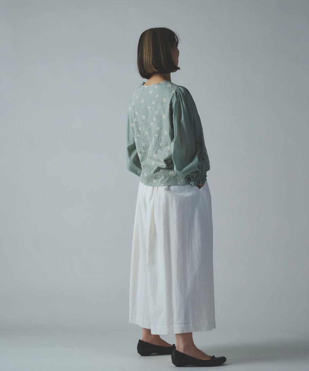 muuc 【手刺繍のような刺繍が美しい】ハイドランジア ブラウス 