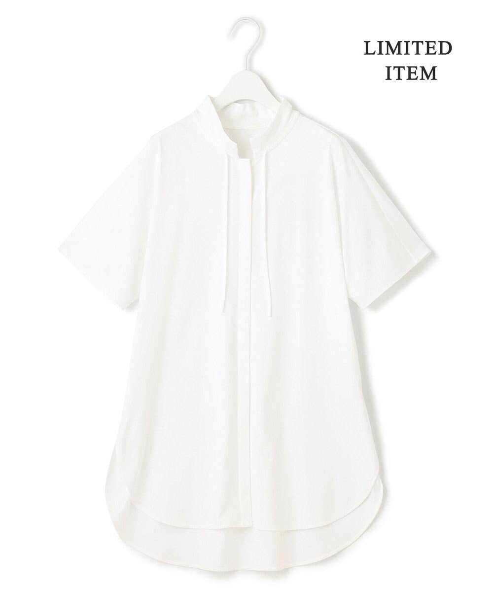 ICB 【WEB限定】ブラウスライクスムース スタンドカラーカットソー 