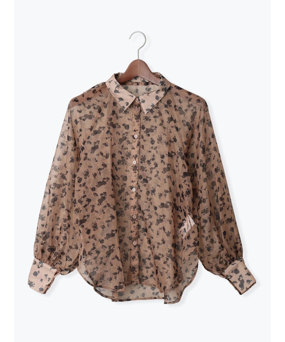 Te chichi シアーフラワーボリュームスリーブブラウス 