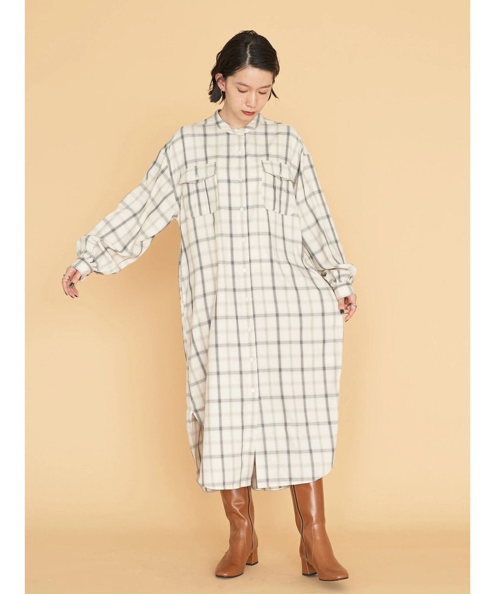 AMERICAN HOLIC イージーケアＷポケットシャツワンピース 
