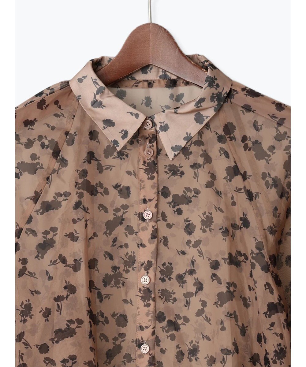 Te chichi シアーフラワーボリュームスリーブブラウス 