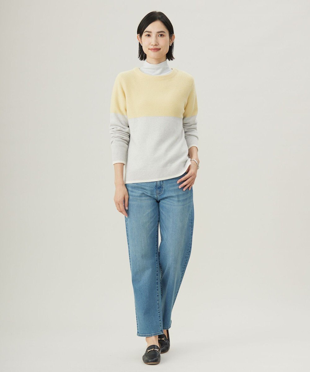 J.PRESS LADIES L 【WEB限定カラーあり・洗える】CAT ボートネック ブロッキング ニット 