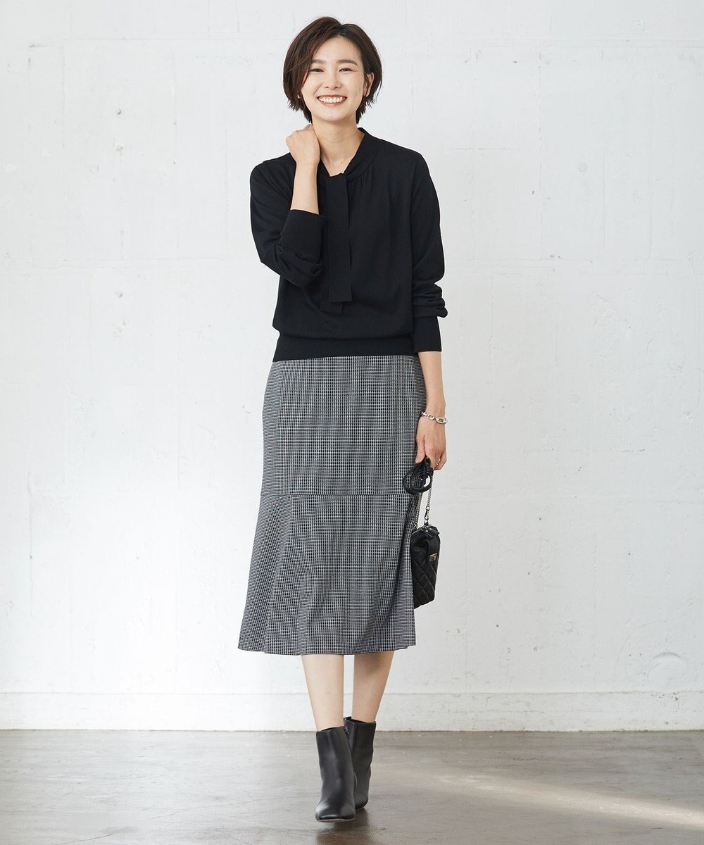 J.PRESS LADIES S 【洗える】ジャカード フレアー スカート 