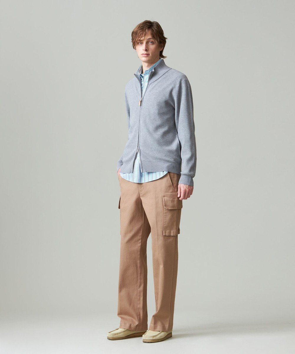 J.PRESS MEN 【ストレッチ性 / イージーケア】【FLEX YARN】フルジップニットカーディガン 