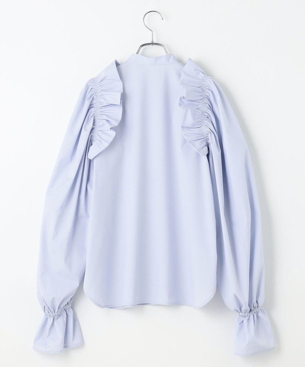 #Newans 【洗濯機可能/シワになりにくい】〈春名亜美さんコラボ〉ショルダーフリルブラウス 