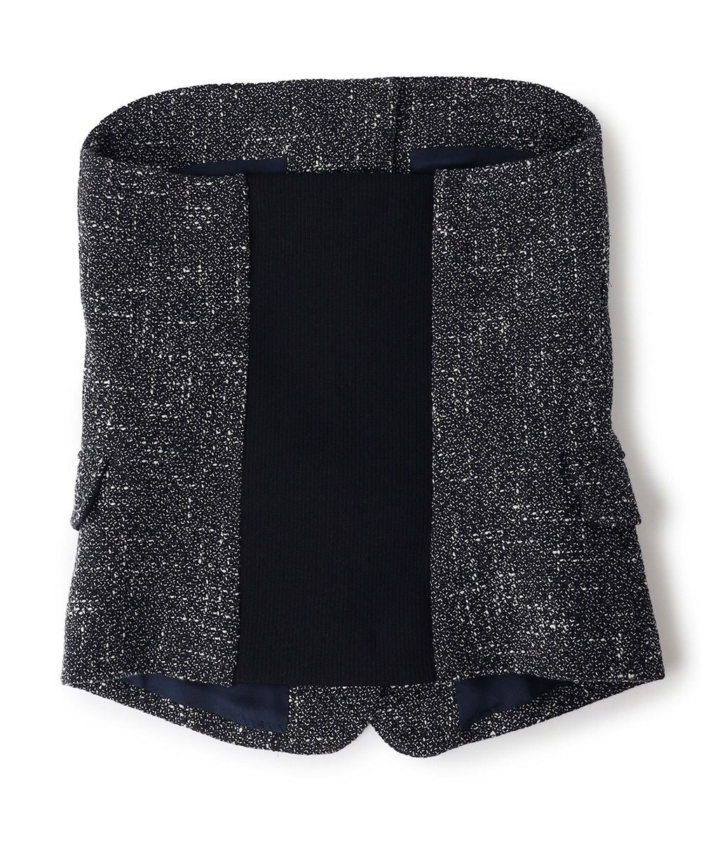 BEIGE， TRIPHANE / バックニットツイードビスチェ 